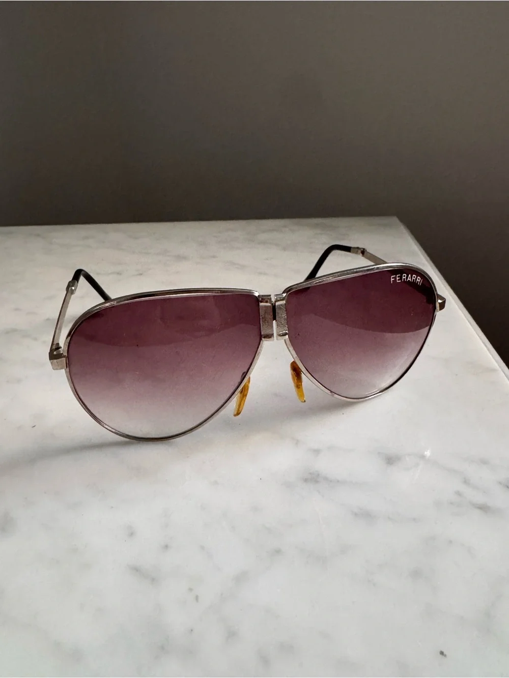 Vintage Ferrari Folding Aviator Sunglasses